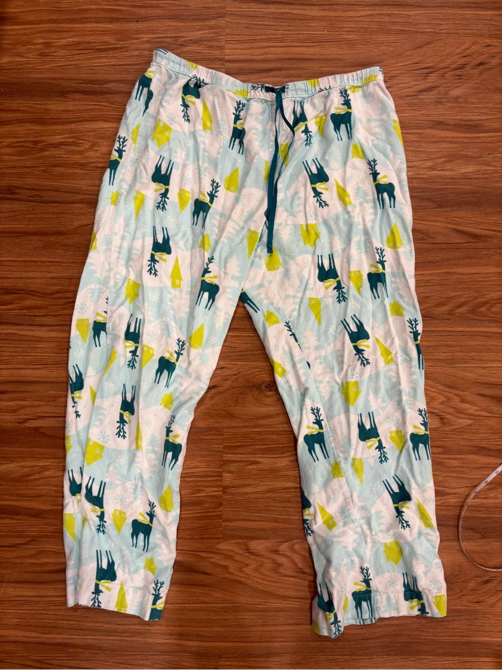 Joe Fresh Blue and Green Reindeer Flannel Pyjama Pants